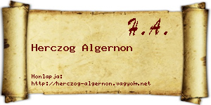 Herczog Algernon névjegykártya